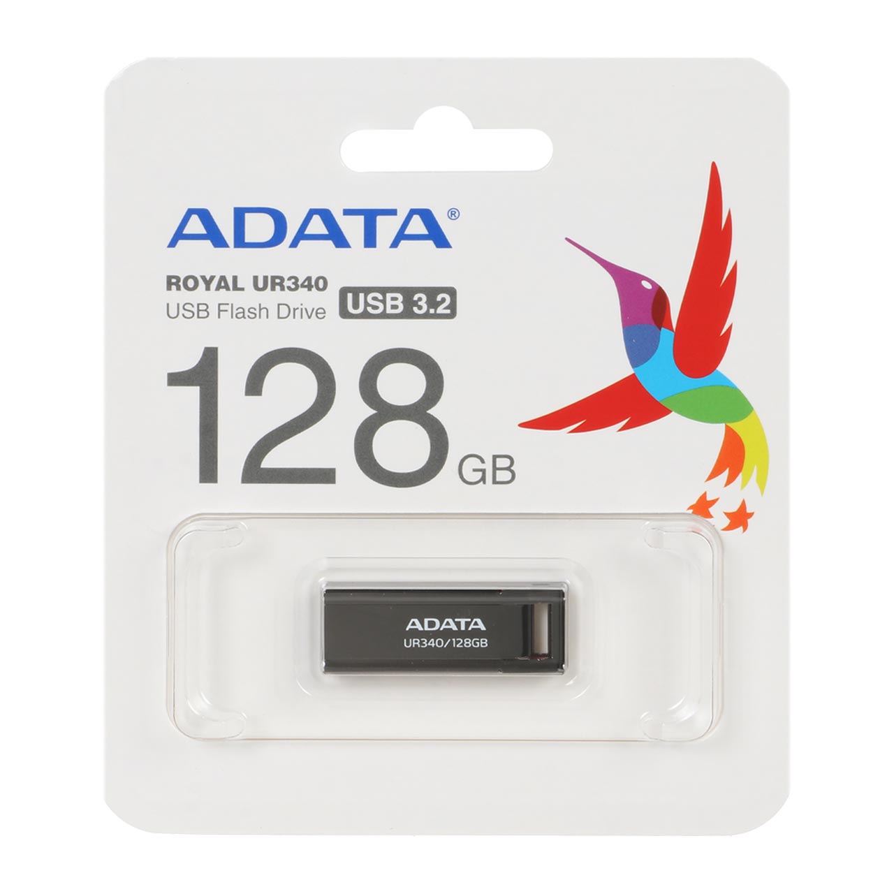 ADATA ROYAL UR340 USB 3.2 Flash Memory - 128GB مشکی - (گارانتی مادام العمر شرکت آونگ #
