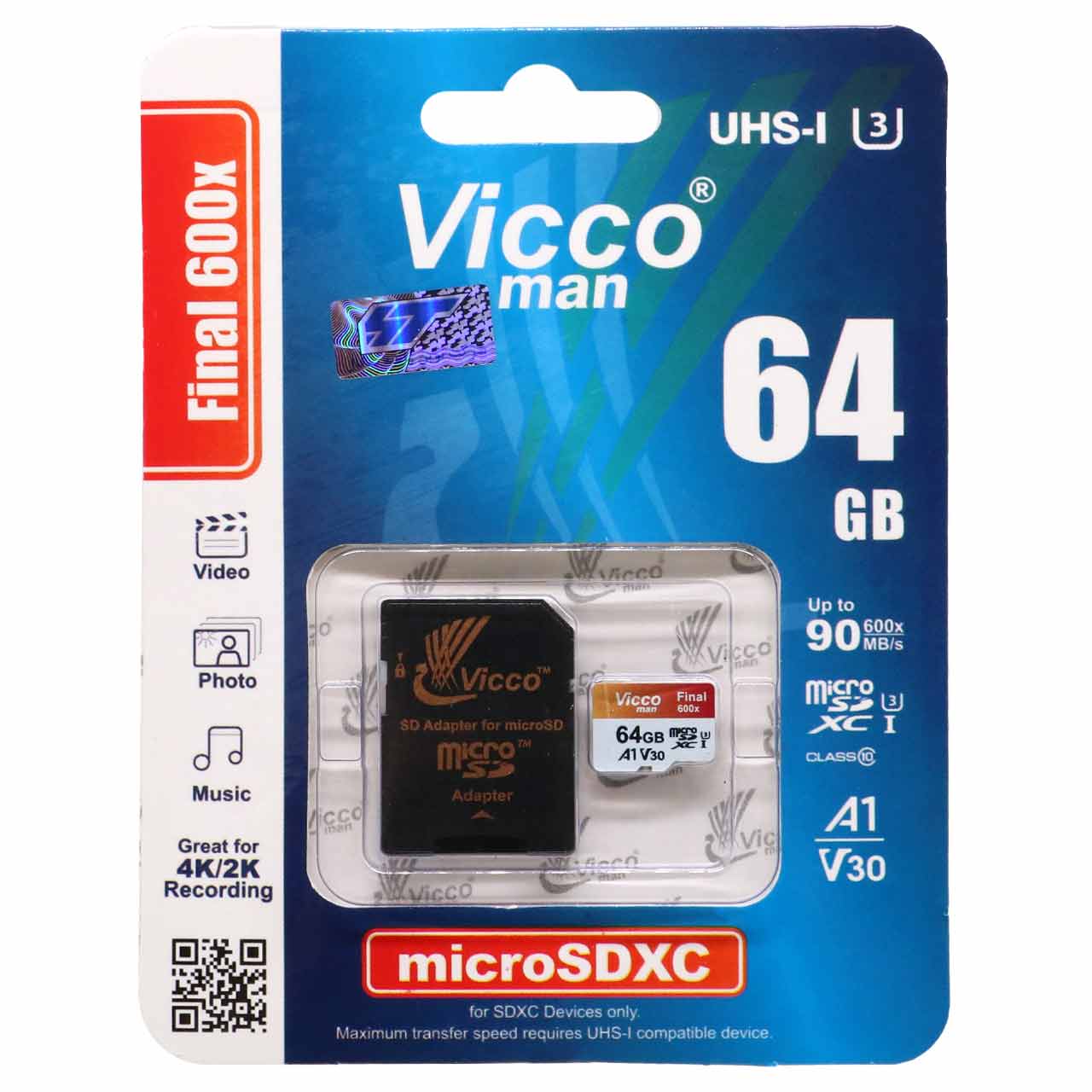 Vicco Micro SDXC - Final 600x - 64GB