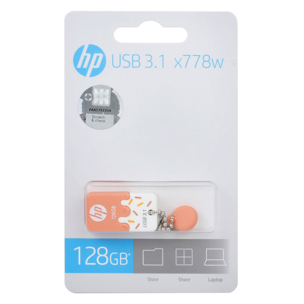 HP X778W USB3.1 Flash Memory - 128GB (دو ساله سورین)گلبهی