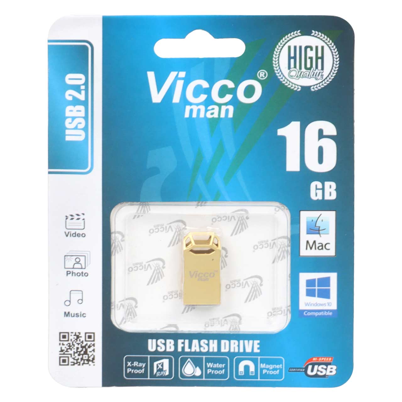 طلایی Vicco man VC272 G USB2.0 Flash Memory - 16GB