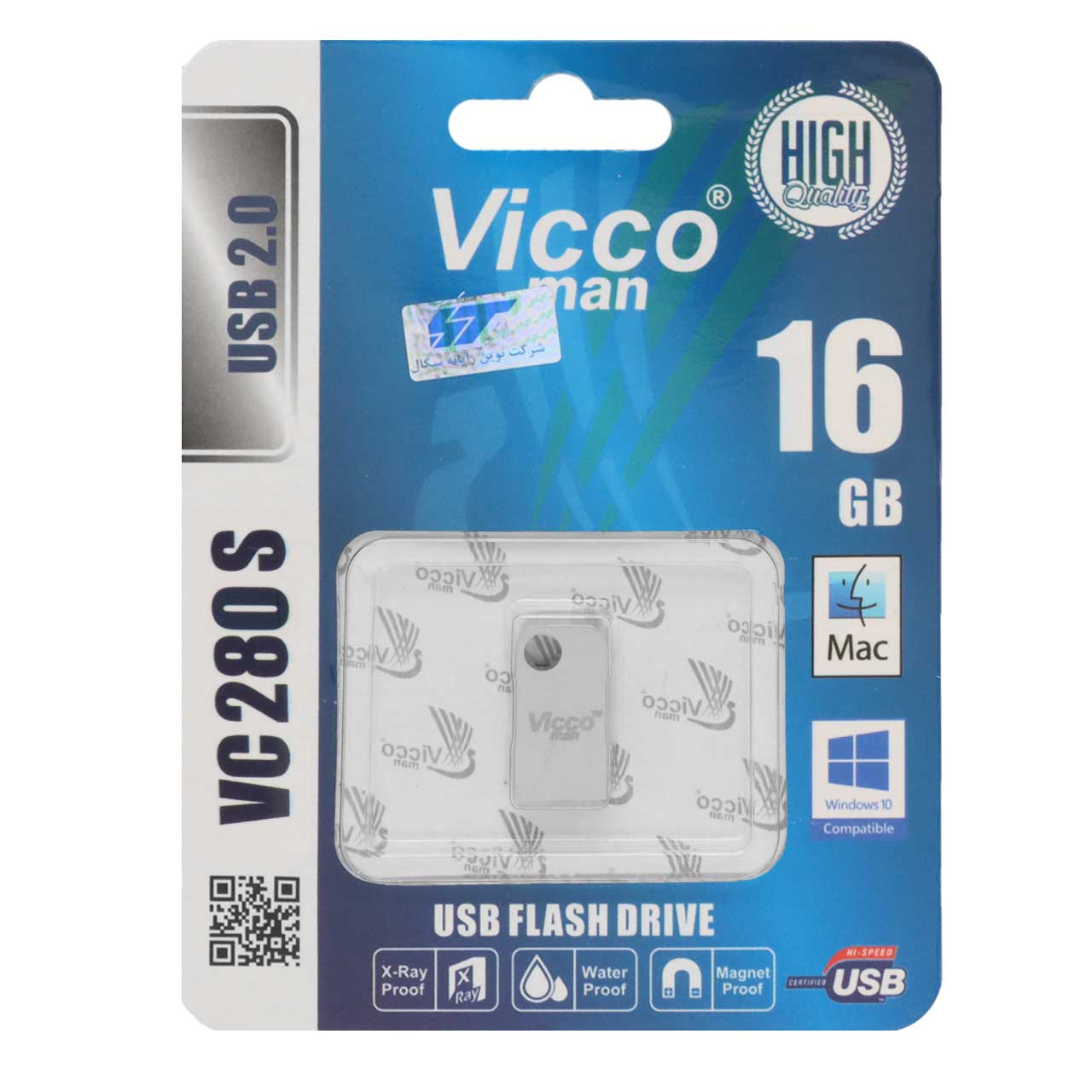 نقره ای Vicco man VC280 S USB2.0 Flash Memory-16GB