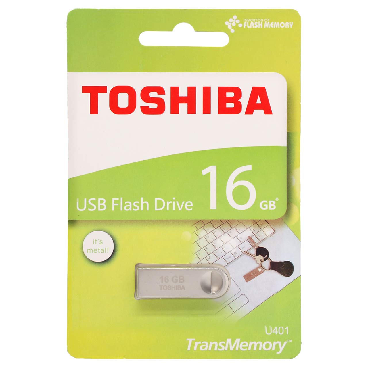 Toshiba TransMemory U401 USB2.0 Flash Memory - 16GB نقره ای (گارانتی مادام‌العمر استار مموری)