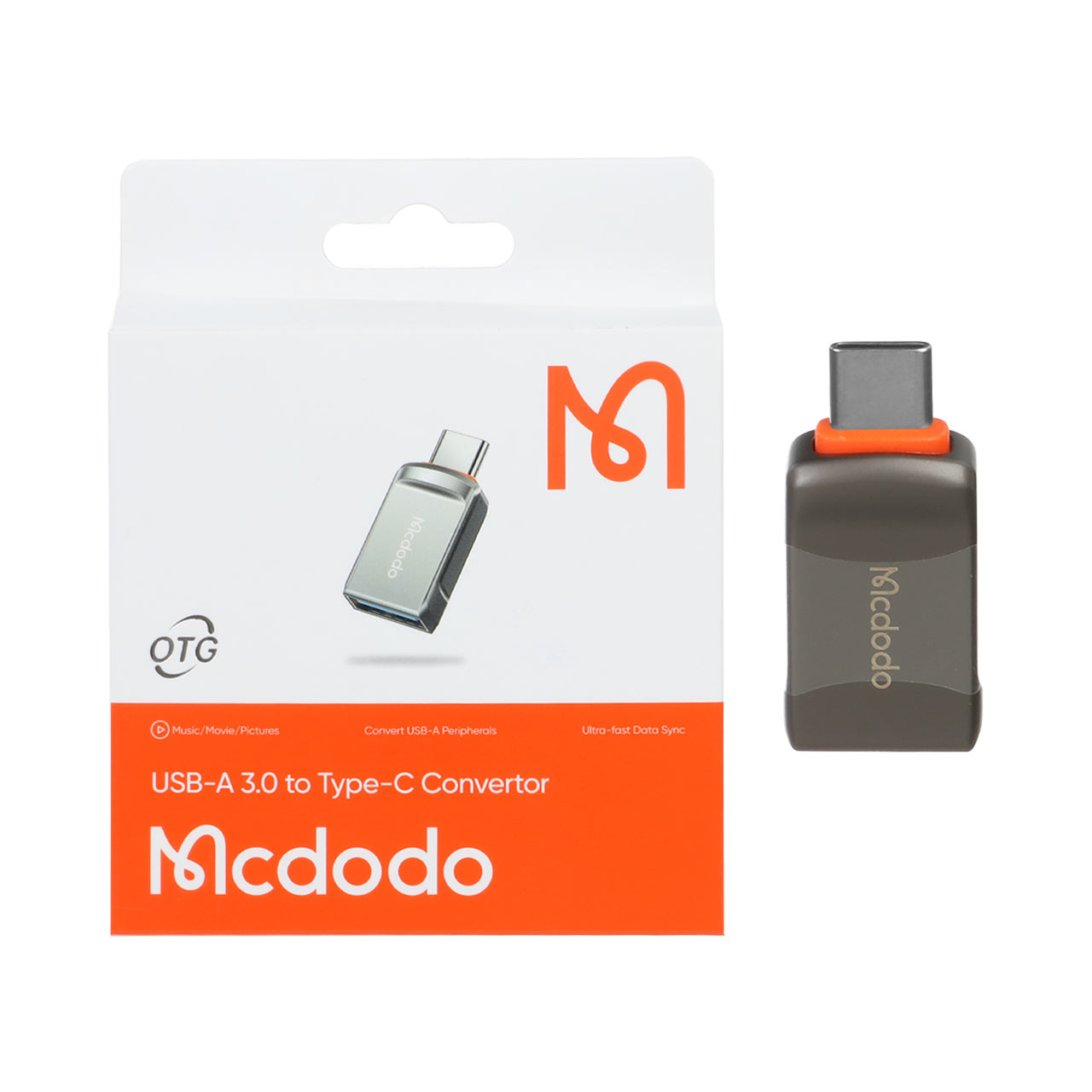 تبدیل Mcdodo OTG USB3.0 TO Type-C مدل OT-8730 - خاکستری
