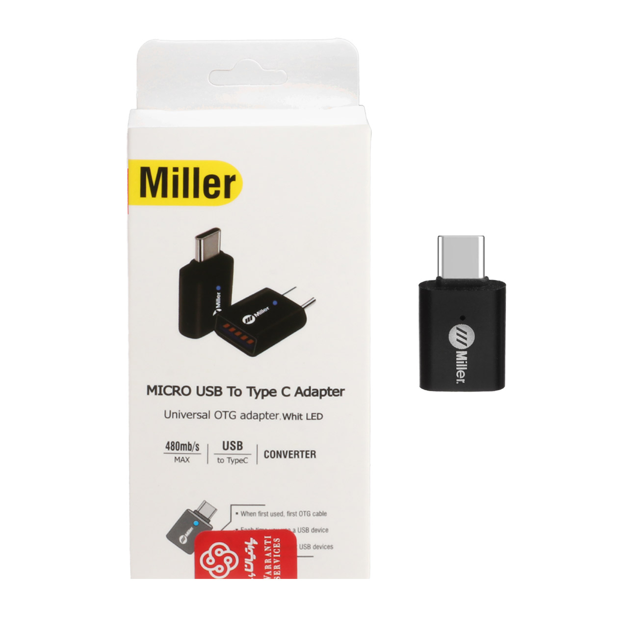 تبدیل Miller OTG Type-C TO USB مدل MO-202 - مشکی