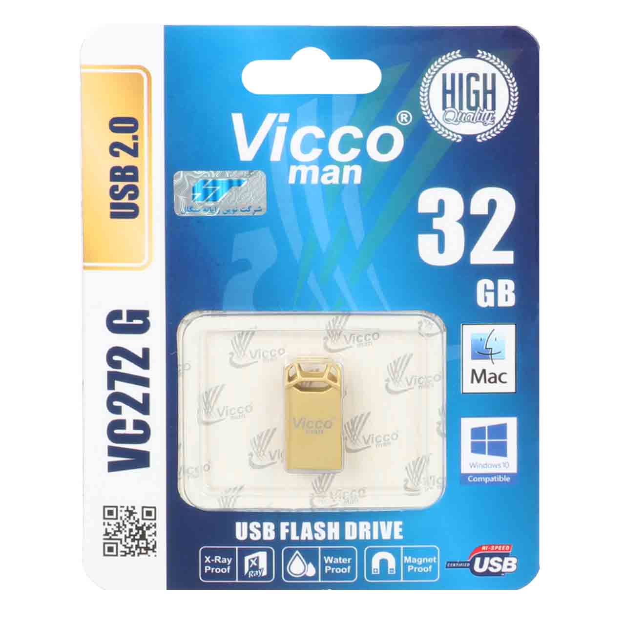 طلایی Vicco man VC272 G USB2.0 Flash Memory-32GB