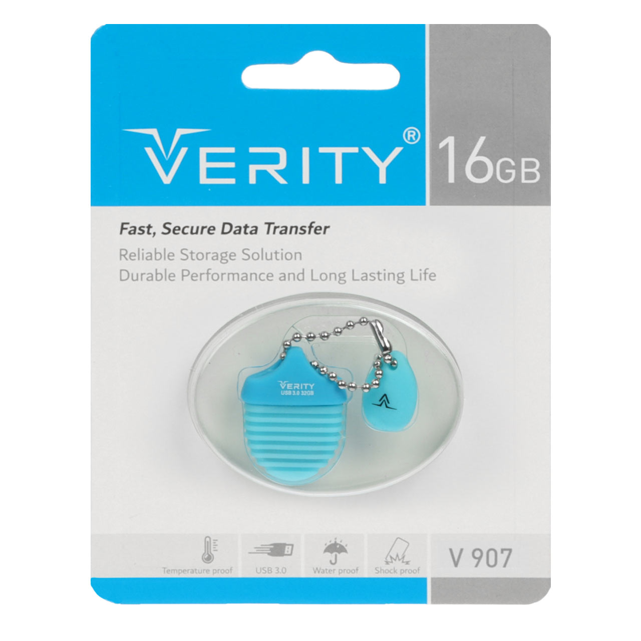 Verity V907 USB3.0 Flash Memory - 16GB آبی (گارانتی آسان سرویس)