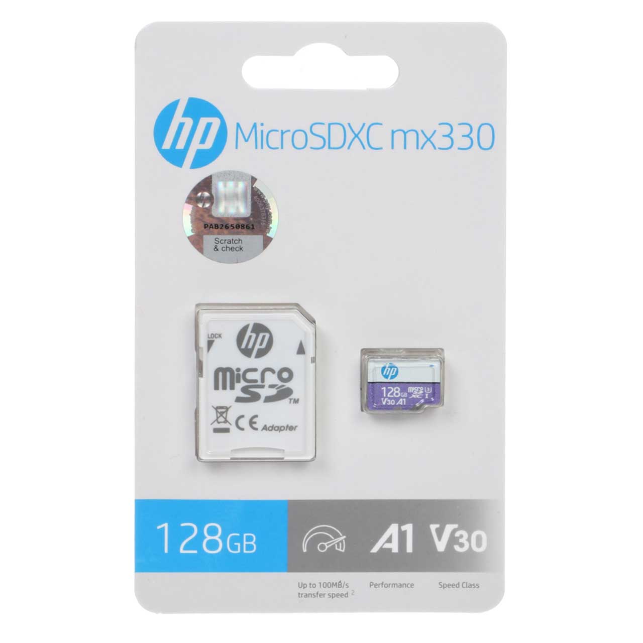 HP mX330 U3 microSDXC & adapter Class 10 A1-100MB/s - 128GB (گارانتی دو ساله سورین