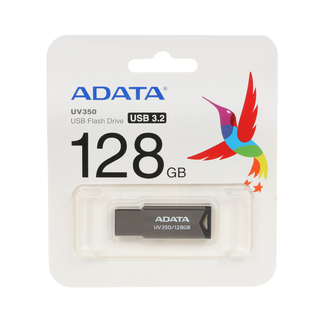 ADATA UV350 USB 3.2 Flash Memory-128GB مشکی - (گارانتی مادام‌العمر شرکت آونگ