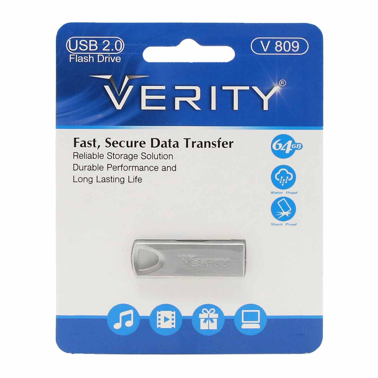 Verity V809 USB2.0 Flash Memory-64GB (گارانتی آسان سرویس)