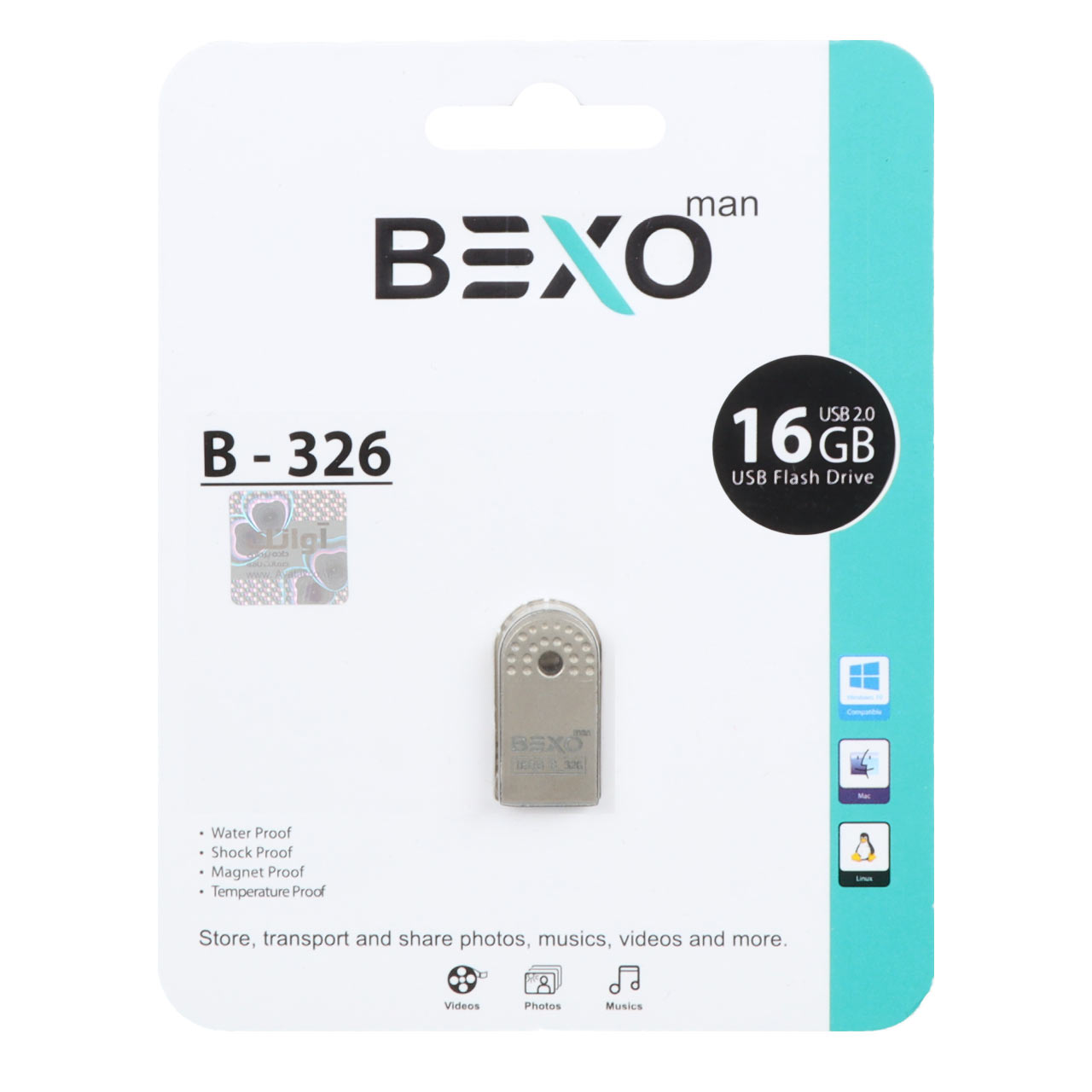 فلش BEXO B-326 USB2.0 Flash Memory - 16GB
