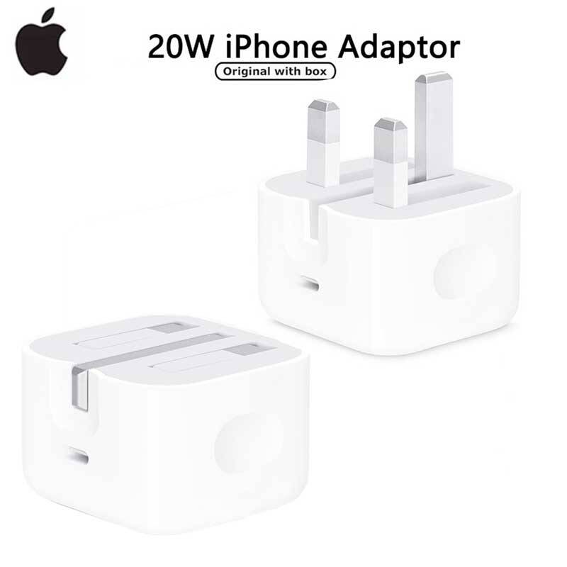 شارژر اپل 20 وات (اصل) ا Apple 20W Power Adapter Orginal(به همراه کابل تایپ سی به آیفون اورجینال هدیه+ارسال رایگان)