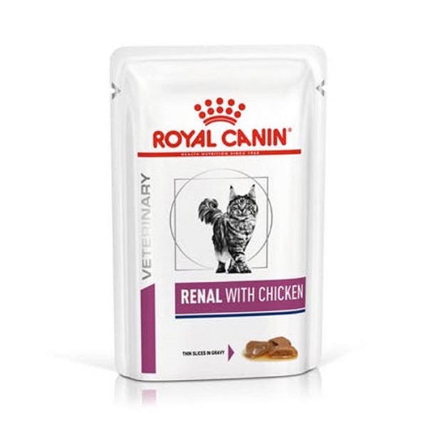 پوچ رویال کنین گربه رنال با طعم مرغ (Royal Canin Wet Renal With Chicken)