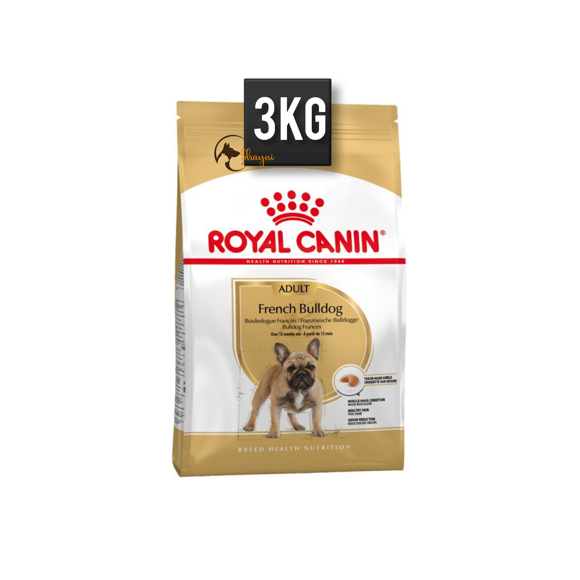 غذای خشک سگ فرنچ بولداگ ادالت رویال کنین (Royal Canin French Bulldog Adult) وزن 3 کیلوگرم