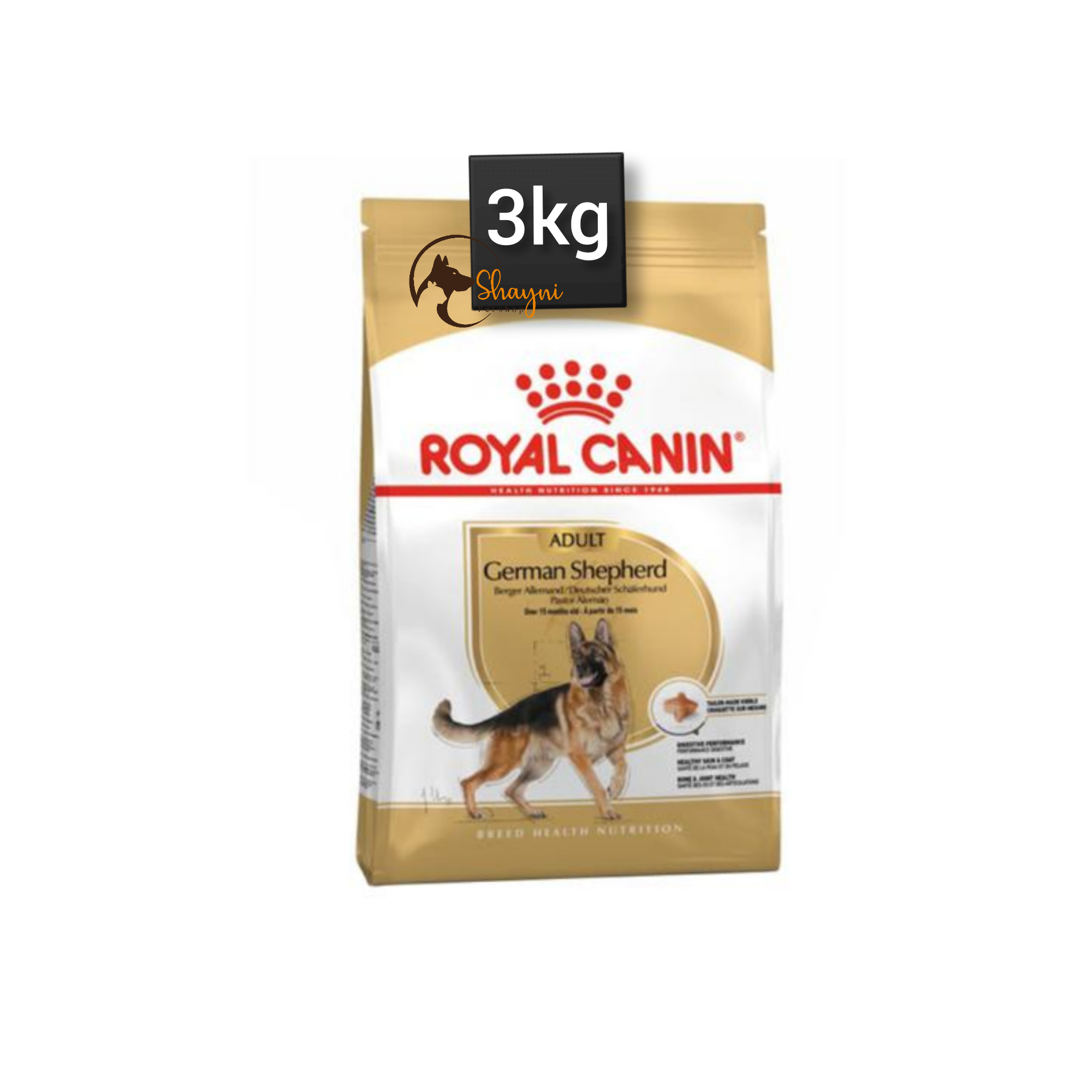 غذای خشک سگ رویال کنین مدل German Shepherd Adult وزن ۳ کیلوگرم ا Royal Canin German Shepherd Adult Dry Dog Food 3kg