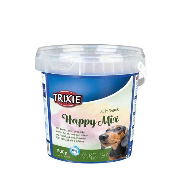 تشویقی سطلی سگ تریکسی مدل Happy Mix وزن ۵۰۰ گرم ا Trixie Happy Mix Treat for Dogs 500g