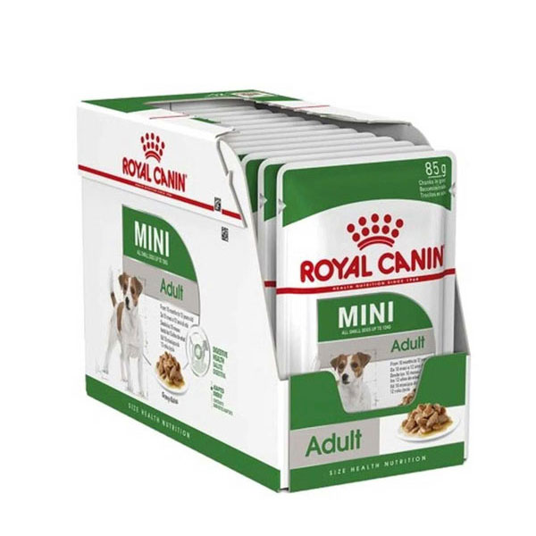 پوچ سگ رویال کنین مدل مینی ادالت Mini Adult وزن 85 گرم ا Royal Canin Wet Mini Adult