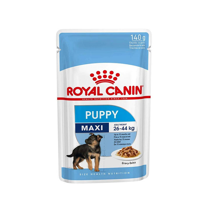 غذای پوچ سگ مکسی پاپی رویال کنین (Royal Canin Dog Maxi Puppy Pouch) وزن 140گرم