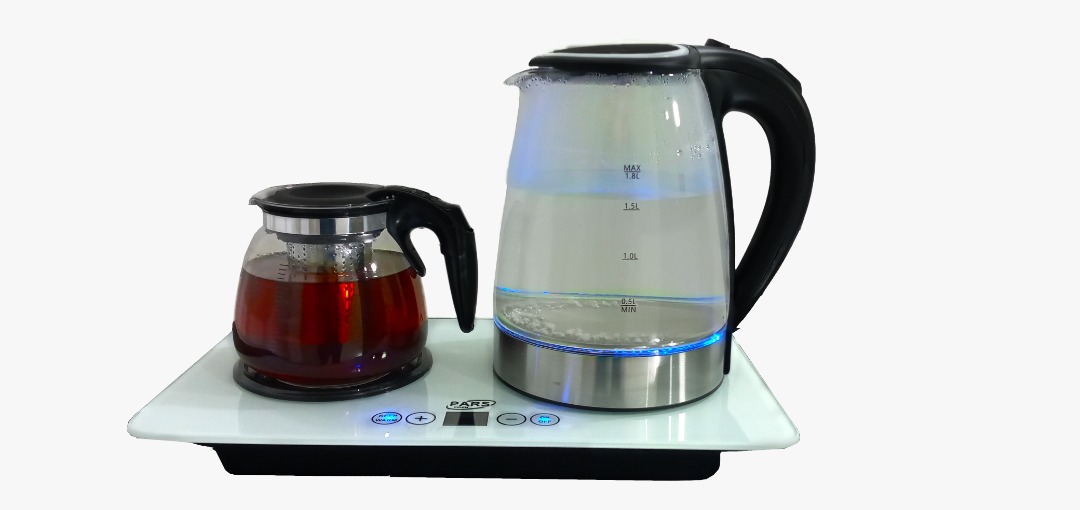 چای ساز پارس پیدن مدل HTM-1212-کتری شیشه/صفحه سفید
