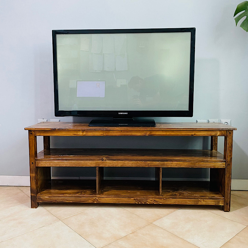 میز تلویزیون چوبی روستیک دکور مدل HJ900