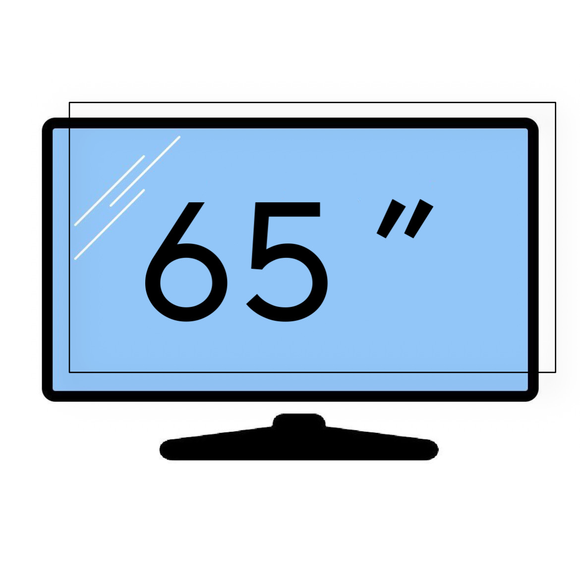 محافظ صفحه تلویزیون 65 ابعاد(145 * 84) 2 میل  تایوانی