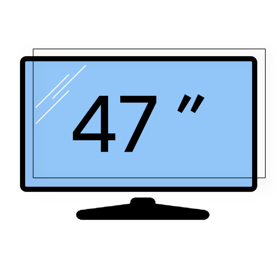 محافظ صفحه تلویزیون 47 اینچ (ابعاد 62.5*107) 2 میل تایوانی
