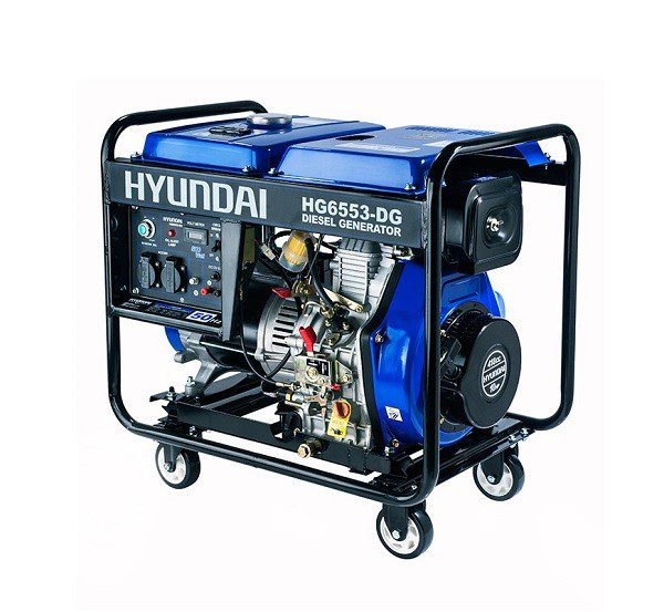 موتور برق هیوندای  ۵.۳ کیلووات گازوئیلی استارتی HYUNDAI - HG6553-DG | موتوربرق بنزینی ۵ هزار و ۳۰۰ وات چهار زمانه تک فاز