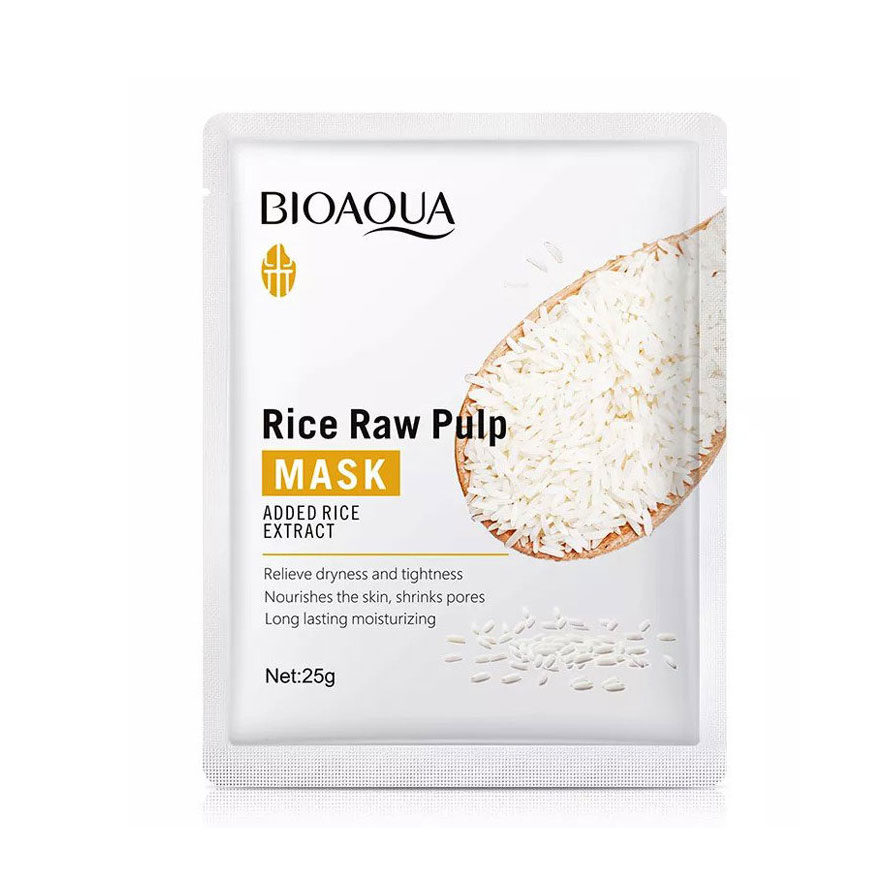 ماسک ورقه ای برنج بیوآکوا BIOAQUA (پک 5 عددی)