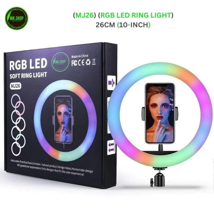 رینگ لایت RGB LED MJ26 (10 اینچ)