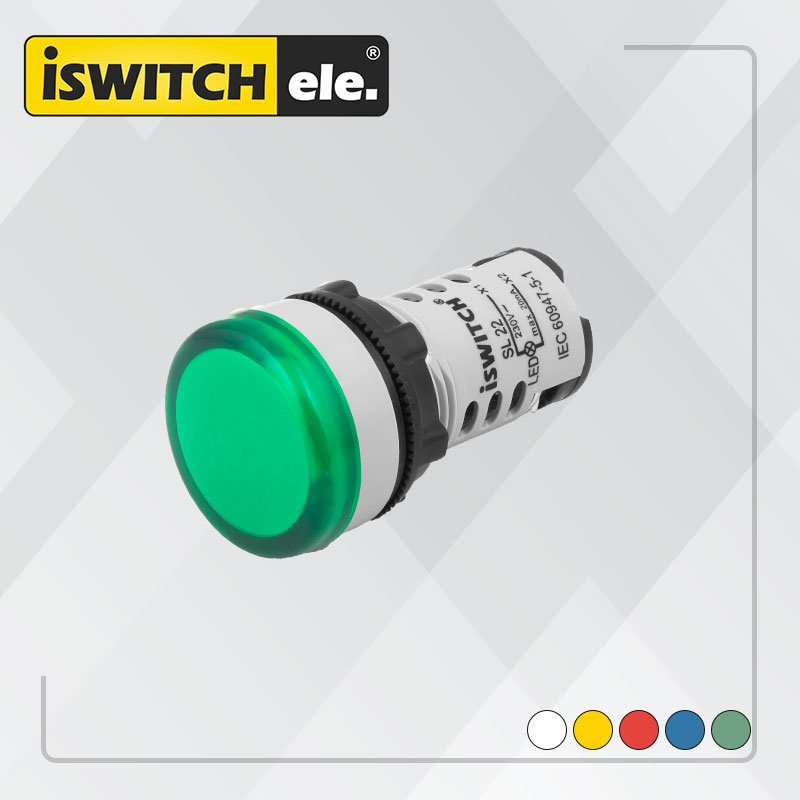 چراغ سیگنال 3 رنگ اصلی (RGY) 220 ولت AC برند ISWICH