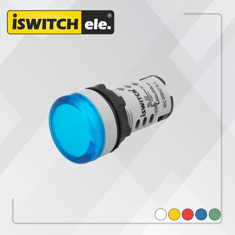 چراغ سیگنال سفید و آبی (BW) 220 ولت AC برند ISWICH