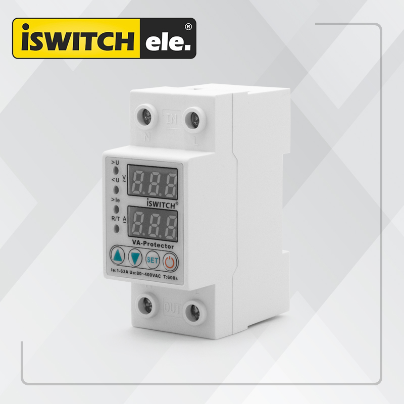 محافظ ولتاژ جریان تکفاز خانگی مدل ISVAP1 برند ISWICH