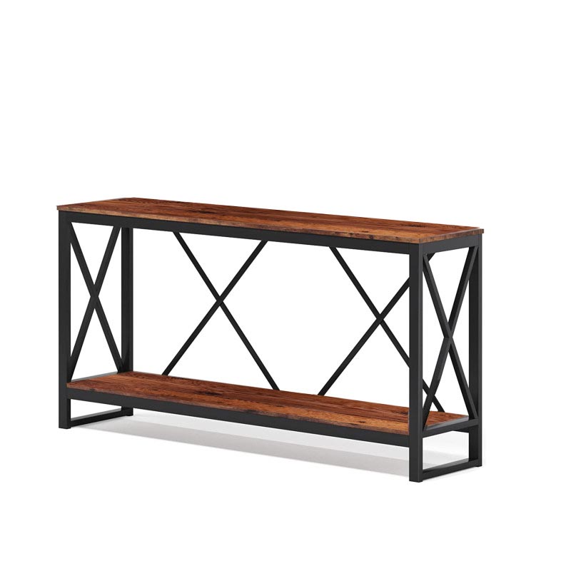 میز کنسول مینیمال مدرن از جنس فلز و چوب - مدل C401