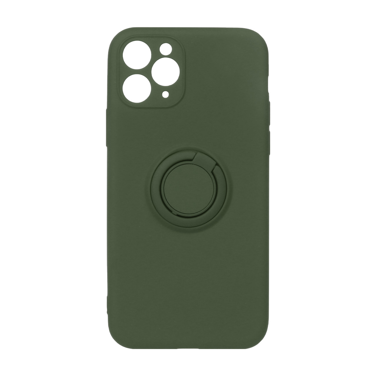 قاب TPU رنگی هولدردار محافظ لنزدار iPhone 11 Pro - سبز ارتشی - CH