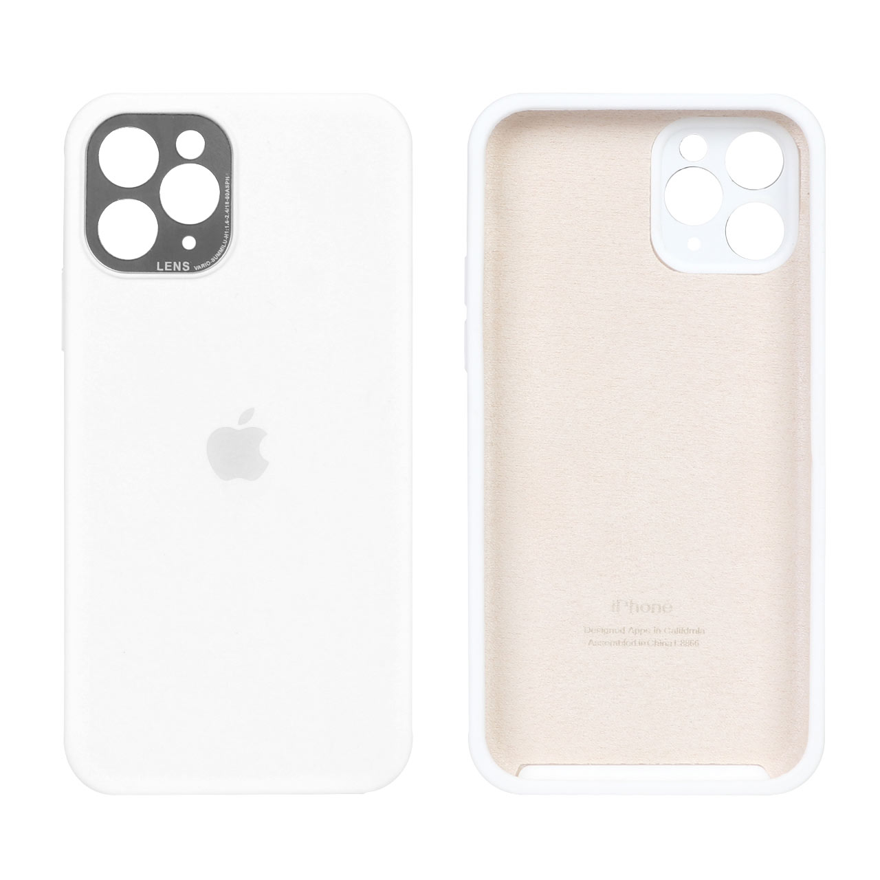 قاب سیلیکونی پاک کنی محافظ لنزدار iPhone 11 Pro - سفید - CH (پک اصلی)