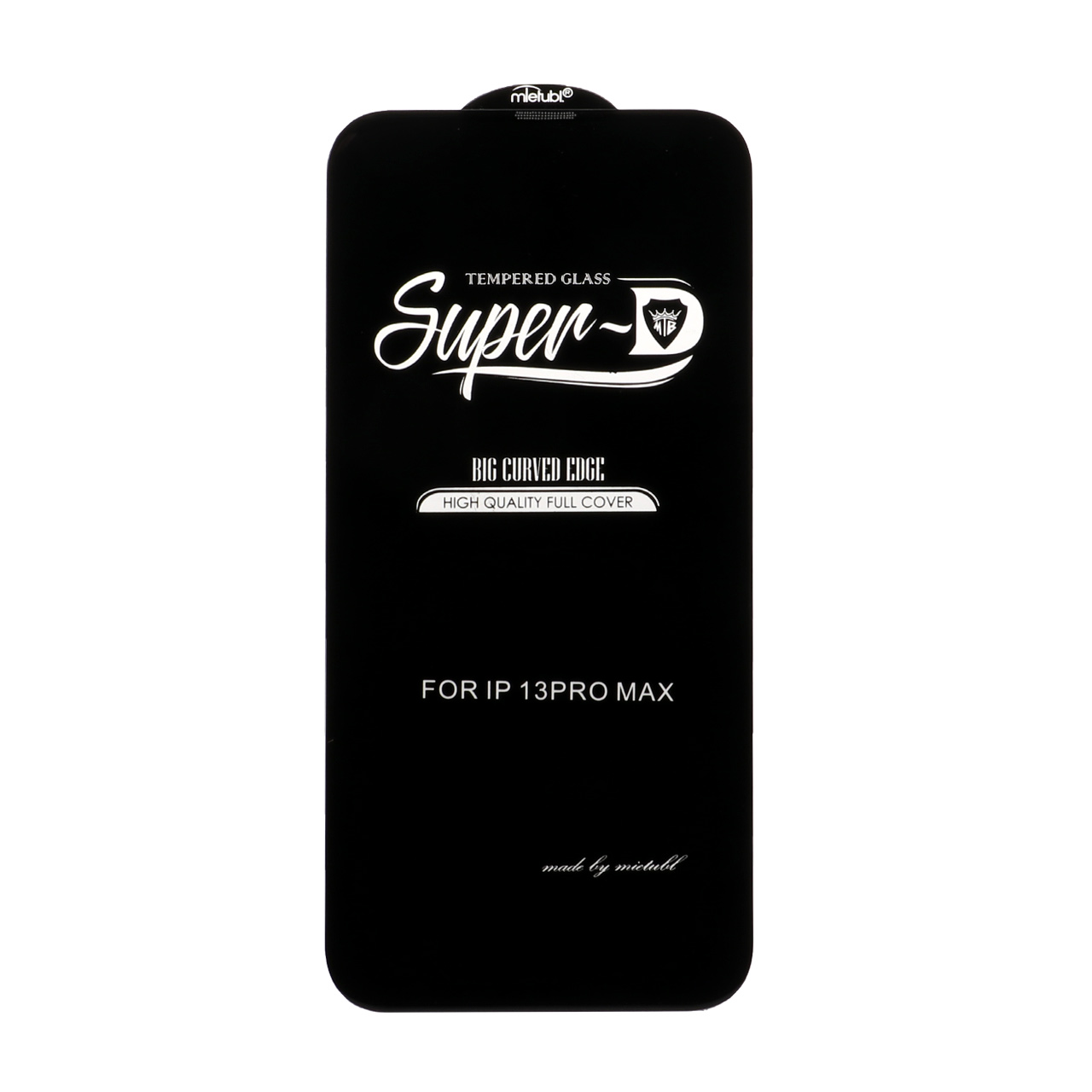 محافظ صفحه نمایش شیشه ای توری دار iPhone 13 Pro Max - Full Cover Super D - مشکی (بدون پک)