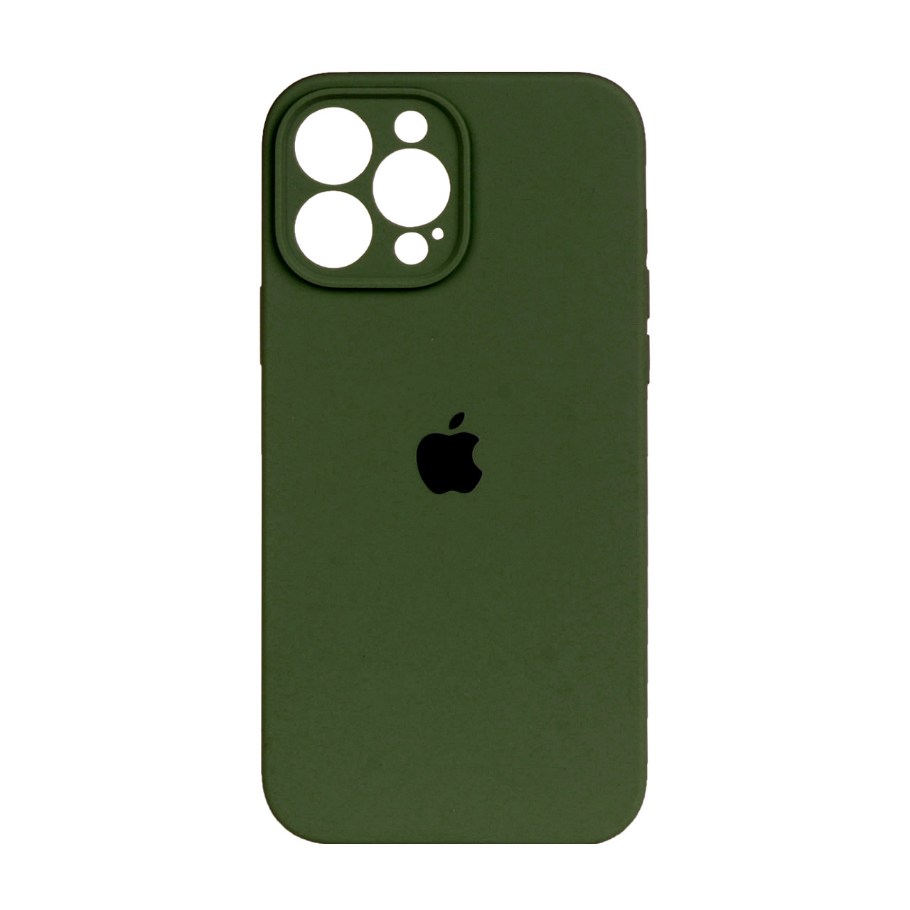 قاب سیلیکونی پاک کنی محافظ لنزدار iPhone 12 Pro Max - سبز تیره (پک اصلی)