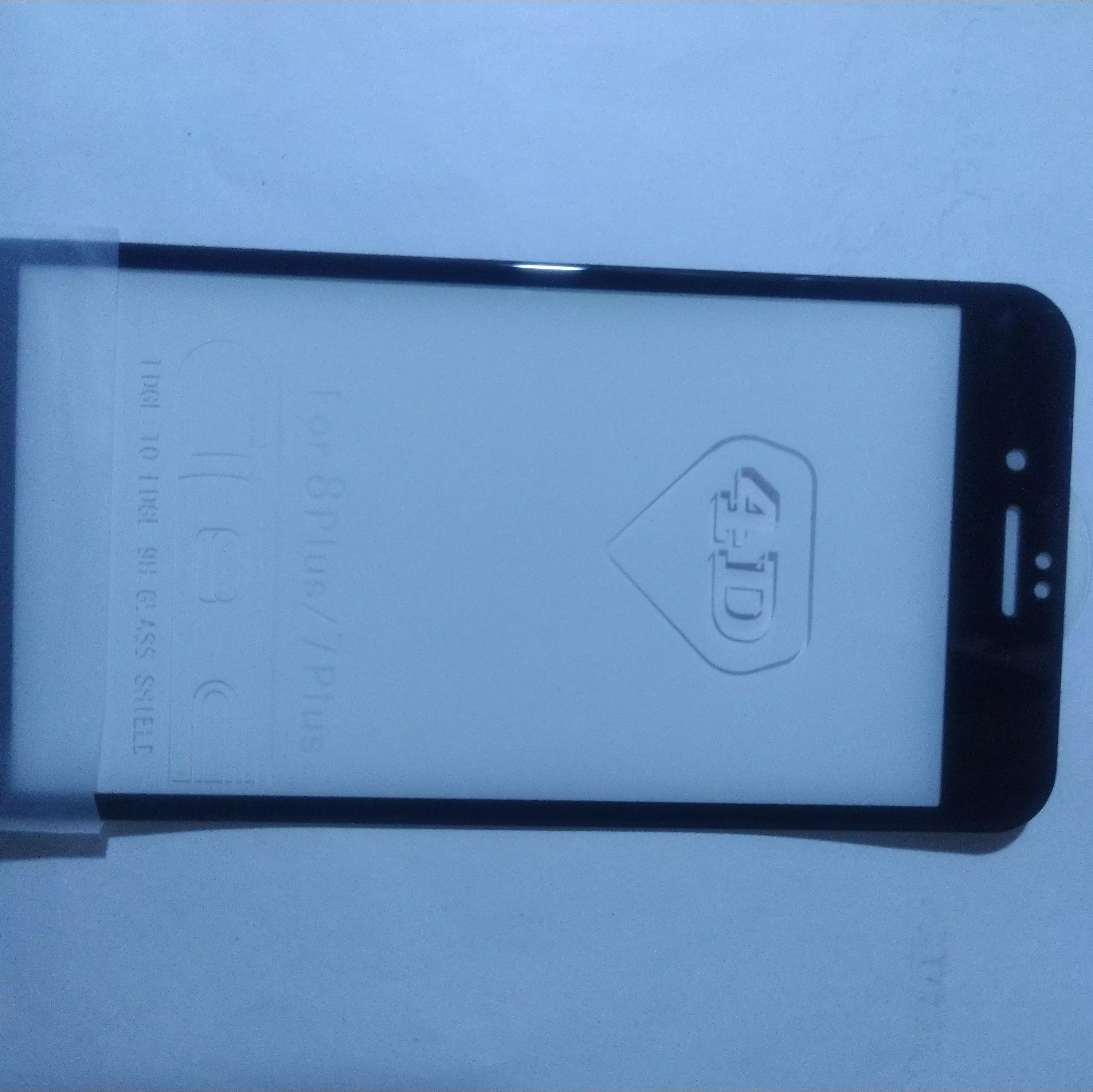 فول گلس لبه تا لبه آیapple iphone 7 plus 8 plus  شیشه ای 3 میل شفاف محافظ صفحه ا