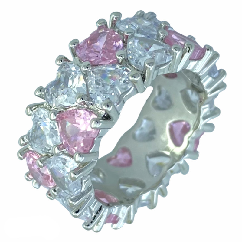 انگشتر زنانه ژوپینگ مدل جواهری قلب کد R4135